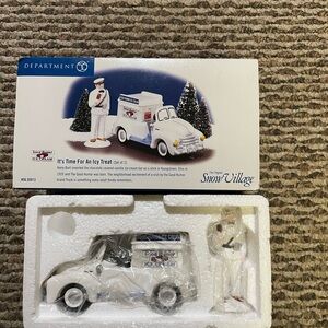 Department 56 Snow Village Ice Cream Van with Vendor
